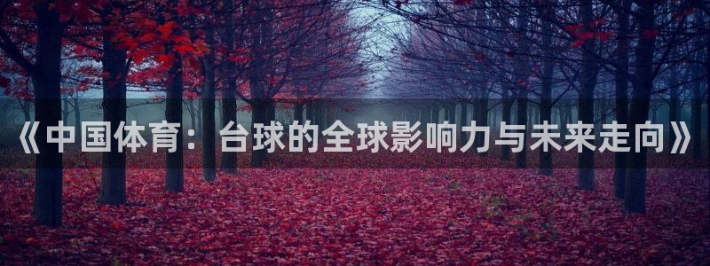 《中国体育：台球的全球影响力与未来走向》