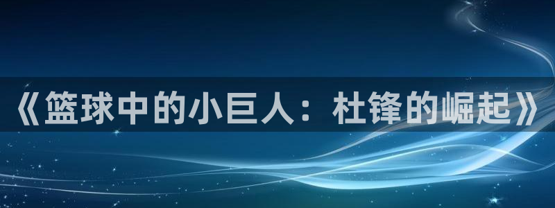 《篮球中的小巨人：杜锋的崛起》