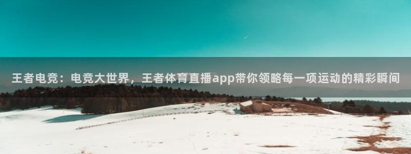 王者电竞：电竞大世界，王者体育直播app带你领略每一项运动的精彩瞬间