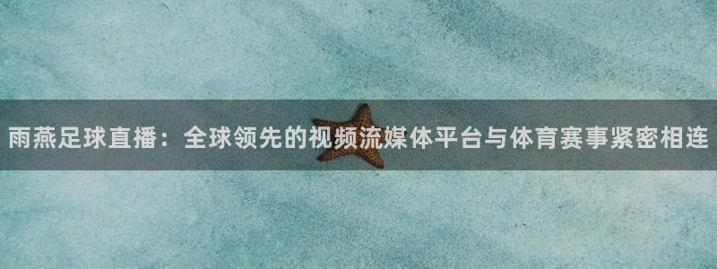 雨燕足球直播：全球领先的视频流媒体平台与体育赛事紧密相连